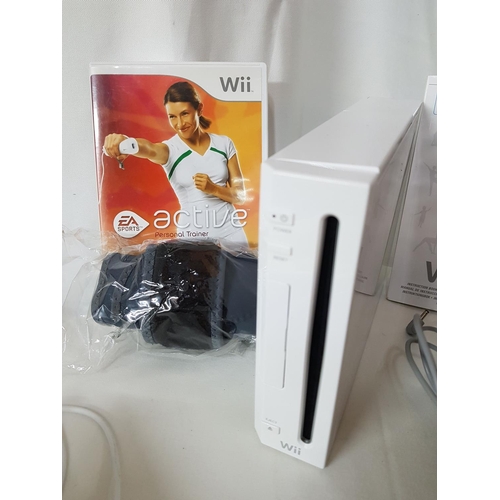 250 - Nintento Wii Console inc; Wii Sport, Wii Active Personal Trainer and Accessories (Un-Tested)