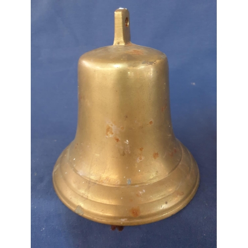 78 - Large Vintage Brass Bell, H;14cm,  Ø;14cm