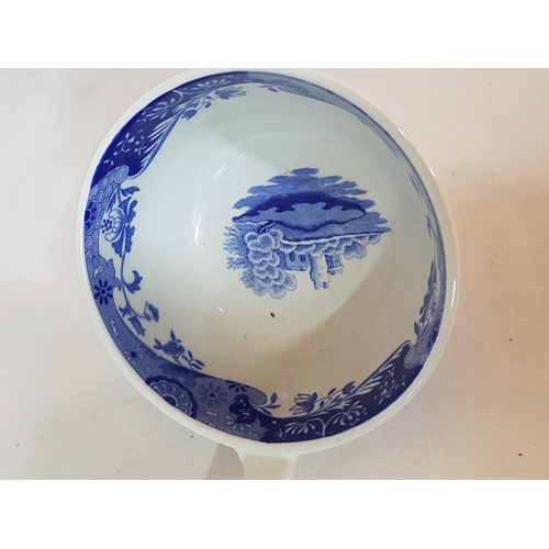 217 - Unique Antique Blue / White Soup Tureen with Lid (Japanese) Together with Porcelain Blue / White Lad... 