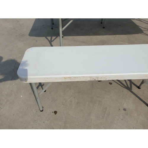 52 - Garden Table Plus 2 x Bench Seats