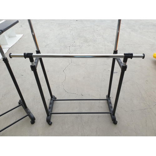 53 - Pair of Clothes Rails (1 x Single and 1 xDouble)