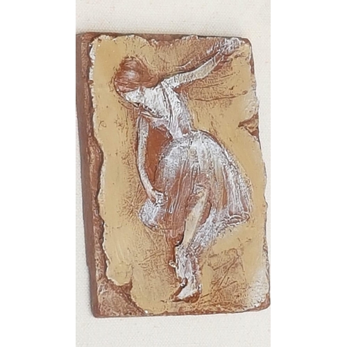 688f - 2 x Framed 'Ballerina' Relief Wall Hangings (Approx. 14 x 20cm in 35 x 45cm Frame), (2)