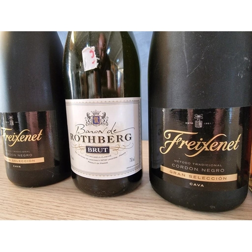 26 - 5 x Bottles of Sparkling Wines; Maschio Prosecco, Henkell Rose, Freixenet Cava and Baron De Rothberg... 