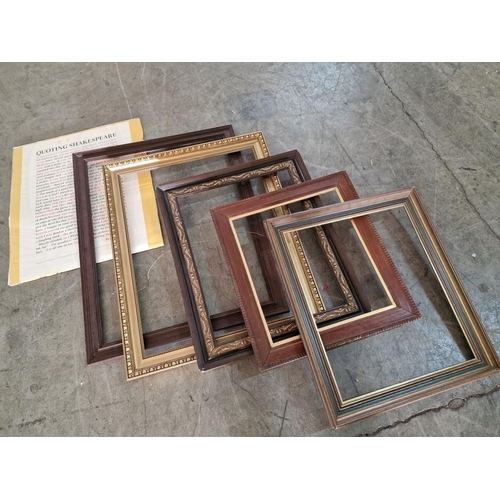 461 - 5 x Assorted Picture Frames and 1 x Clip Frame with 'Quoting Shakespeare' Poster, (6)