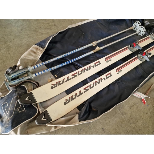 463 - Collection of Ski Equipment; 3 x Pairs of Skis, Poles and Boots with 2 x Bags, (A/F)