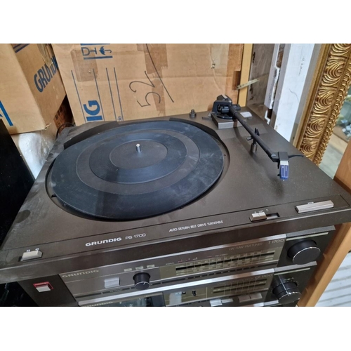 8 - Collection of Grundig Electronics; Stacking System T1700 Radio / Tuner, CF1700 Cassette DeckV1700 Am... 