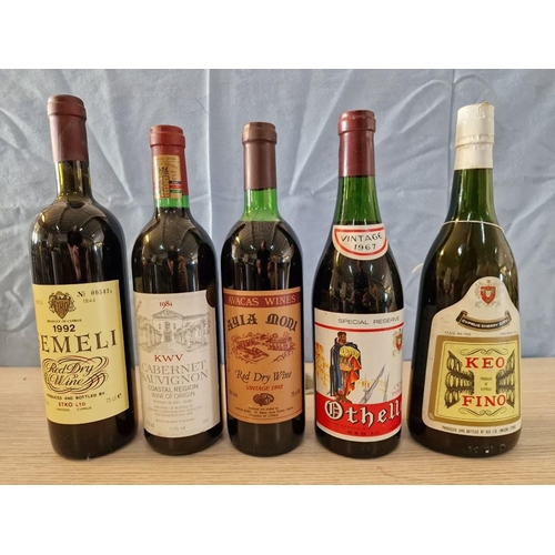 85 - Collection of 5 x Bottles of Cypriot Wine, Incl. Keo Fino Cyprus Dry Sherry, 1967 Othello, Semeli, K... 