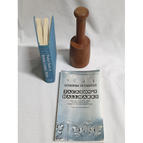 Auctioneer Accessories; Wooden Hammer and Pocket Books of Jackson's