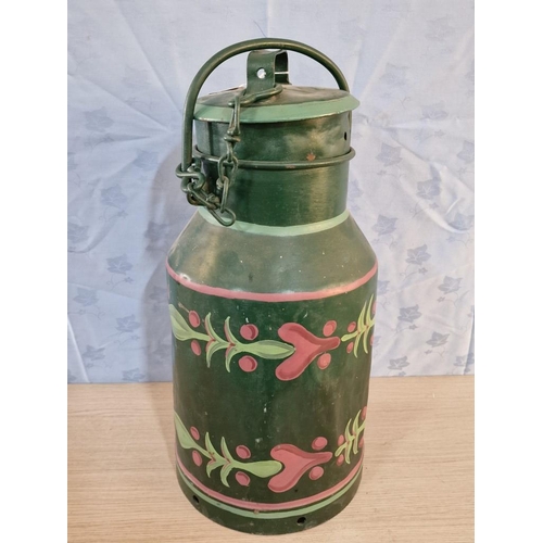 18 - Vintage Hand Painted Milk Churn (Approx. H: 56cm)