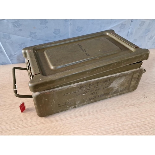 70 - Vintage Metal Ammunition Box, (Approx. 45 x 26 x 20cm)