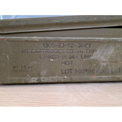 70 - Vintage Metal Ammunition Box, (Approx. 45 x 26 x 20cm)