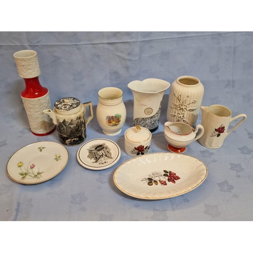 78 - Collection of Assorted Porcelain Items; Tea Pot, Vases, Jugs, Small Plates / Dishes, etc, (11)