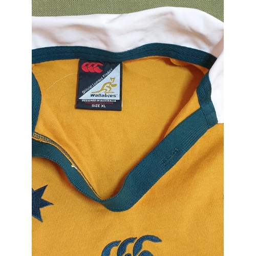 457 - 2003 Australia World Cup Rugby Union Long Sleeve Shirt, Size XL