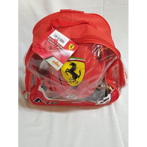 184 - Ferrari Skates Set inc; Red / Skate / Helmet Pads and Case, Size 28/31