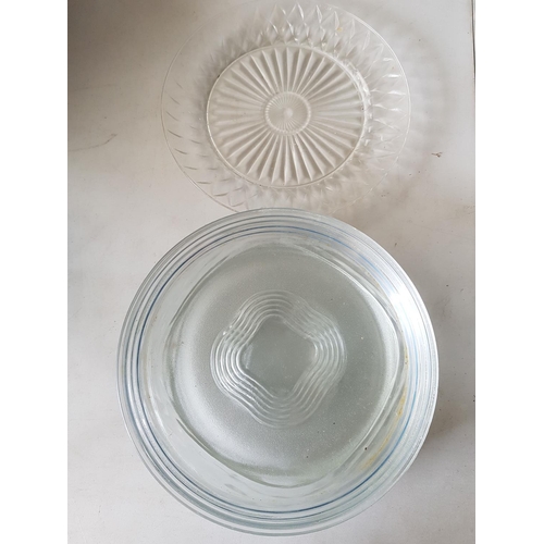 682 - Large Collection of Assorted Glass Plates inc; Soup Plates, Pyrex Dishes in Oval, Round with Lid and... 