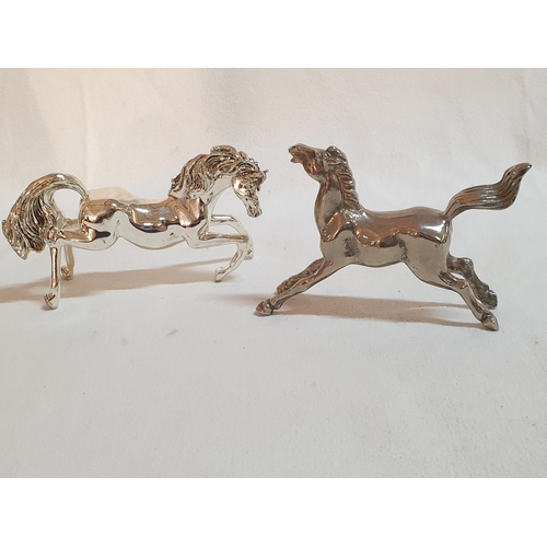 775 - 2 x Vintage Silver Plated Horse Figures (2)