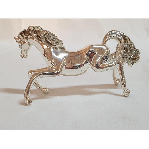 775 - 2 x Vintage Silver Plated Horse Figures (2)