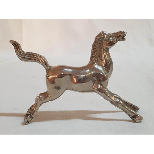 775 - 2 x Vintage Silver Plated Horse Figures (2)