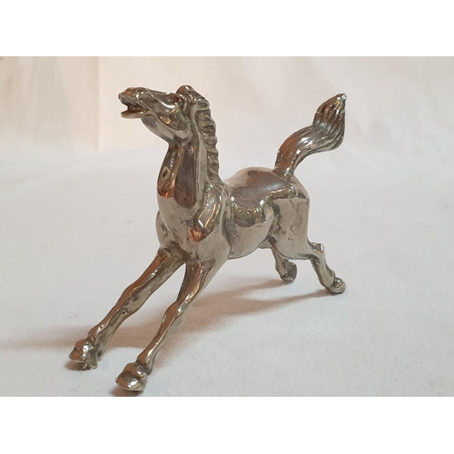 775 - 2 x Vintage Silver Plated Horse Figures (2)