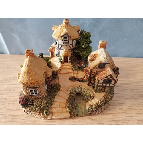 843 - Lilliput Style Sculptures; Flower Shop, Cottage House, Garden Bower and 2 x Teapots