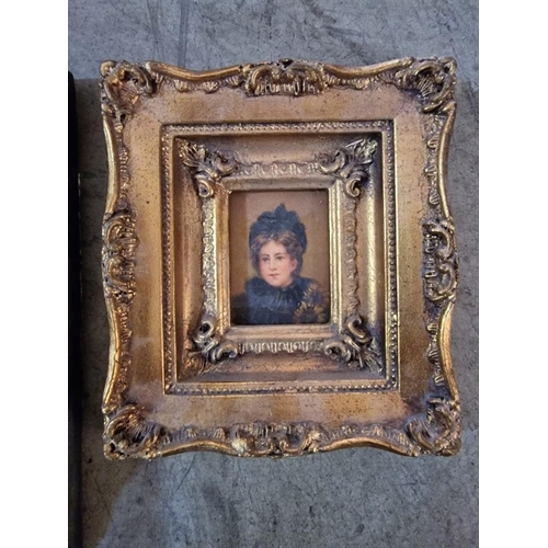 149 - 2 x Portraits of Victorian Style Women in Thick Decorative Frames, (Approx. 19 x 21 and 23 x 29cm), ... 