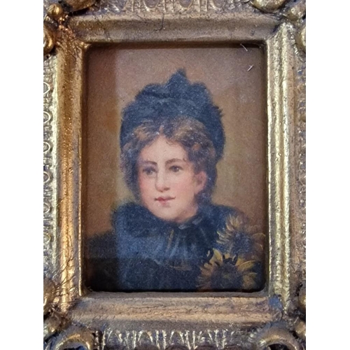 149 - 2 x Portraits of Victorian Style Women in Thick Decorative Frames, (Approx. 19 x 21 and 23 x 29cm), ... 