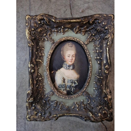 149 - 2 x Portraits of Victorian Style Women in Thick Decorative Frames, (Approx. 19 x 21 and 23 x 29cm), ... 