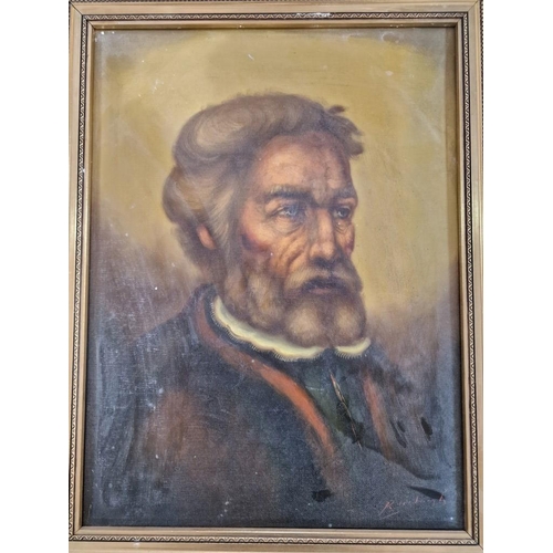 151 - Painting of Victorian Style Gentleman in Decorative Gilt Frame, Signed Lower Right, (Approx. 46 x 56... 