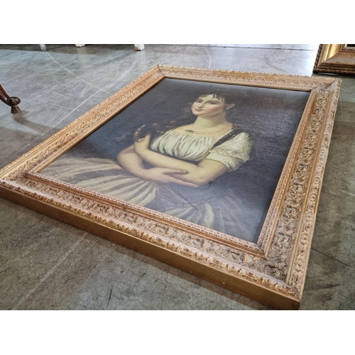 153 - Framed Painting of Victorian Style Lady, Signed Lower Left, (Approx, 63 x 73cm)