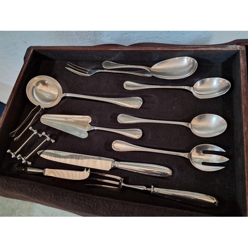 110 - Large Collection of Christofle Silver Plated Cutlery in 'Rubans Croises' Pattern, Made in France, To... 