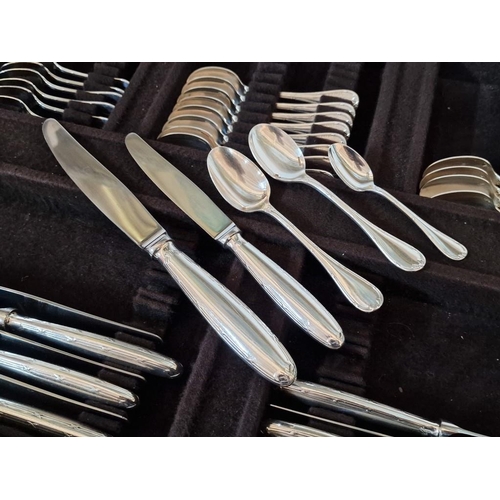 110 - Large Collection of Christofle Silver Plated Cutlery in 'Rubans Croises' Pattern, Made in France, To... 