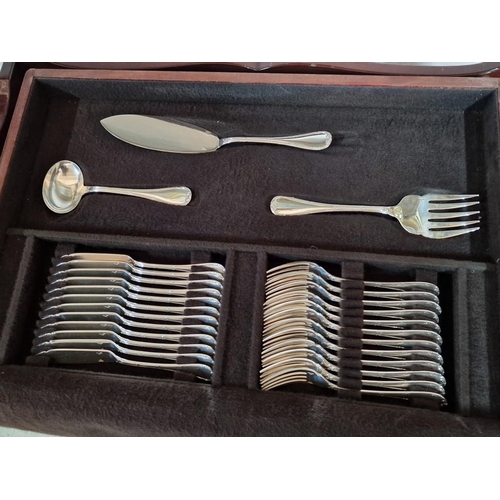 110 - Large Collection of Christofle Silver Plated Cutlery in 'Rubans Croises' Pattern, Made in France, To... 