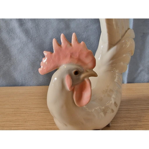 113 - Lladro Nao Porcelain Rooster Ornament, (Approx. H: 19.5cm)