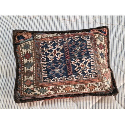 222 - Hand Woven Afghan Cushion, (Approx. 40 x 30cm)