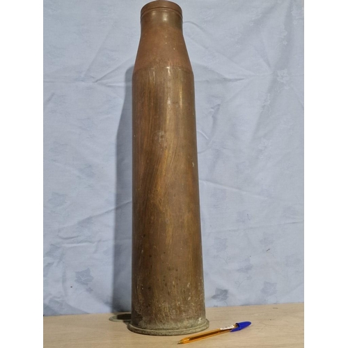 47 - Large Brass Artillery Shell, (Approx. H: 62cm, Weight 5.8kg)