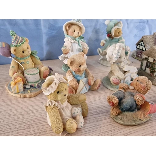 53 - Collection of Ornaments; Including Lilliput Lane & Other Cottages, Cherished Teddies and Other Bears... 