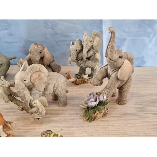 54 - Collection of Elephant Ornaments, Mostly 'Tuskers', (12)