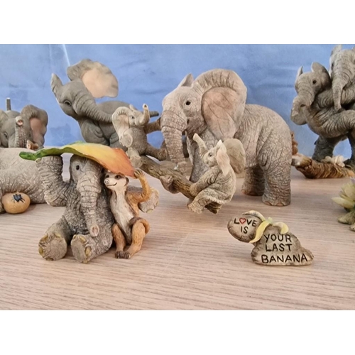 54 - Collection of Elephant Ornaments, Mostly 'Tuskers', (12)