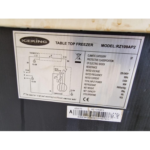 419 - 'Iceking' Under Counter 3-Drawer Freezer, (Model: RZ109AP2)
*Basic Test and Working*