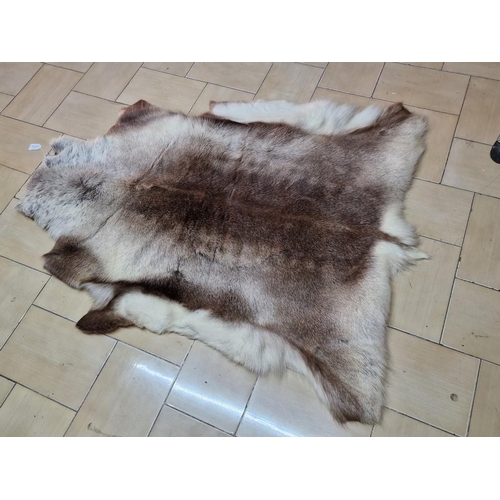 143 - Animal Skin / Hide Fur Rug , (Approx. 130 x 107cm Overall)