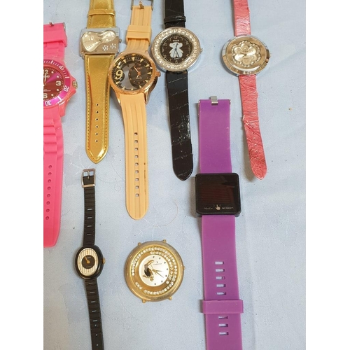 413 - A Collection of Modern Watches Plus; 1 x Watch Face and 1 x with .925 Bracelet with Cyprus Assay Sta... 