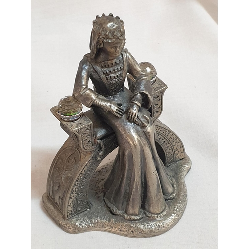 149A - Collection of 6 x Pewter Figurines inc; Spirituals Castles (H:6.5cm - 8.5cm) and 