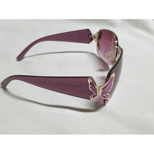 29 - Foster Grant Butterfly Themed Ladies Sunglasses with Purple Lenses