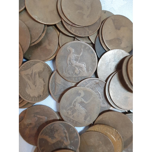 115 - Large Collection of Victorian Pennies and Many Others English Coins and From Around the World