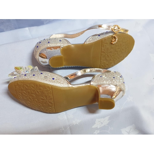 176 - Pair of High Heel Dress Princess Shoes, Size 35