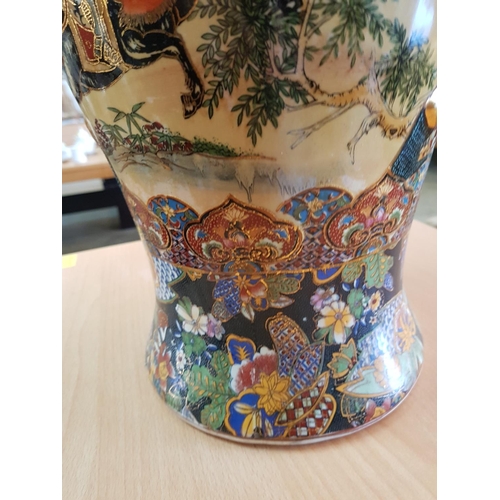 197 - Huge Ceramic Vase / Umbrella Stand with Chinese Pattern (H:60.5cm)