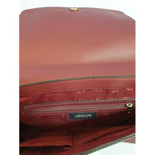 200 - Armani Jeans Ladies Burgundy Colour Shoulder Handbag, 922578 CC864,