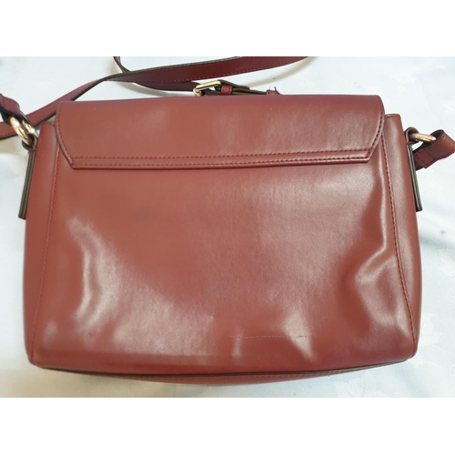 200 - Armani Jeans Ladies Burgundy Colour Shoulder Handbag, 922578 CC864,