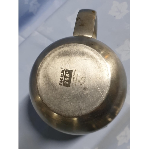 219 - Silver Plated / Stainless Steel Coffee and Tea Pots Together with Gravy Boats on Tray (7)