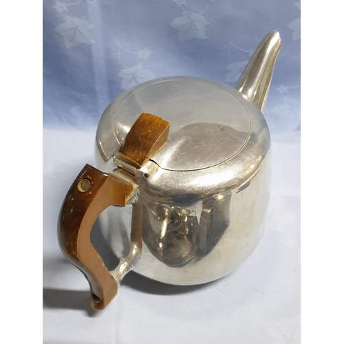 219 - Silver Plated / Stainless Steel Coffee and Tea Pots Together with Gravy Boats on Tray (7)